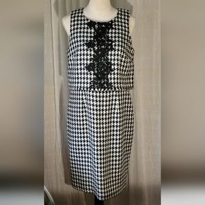 Karl Lagerfeld houndstooth sleeveless dress sz 10